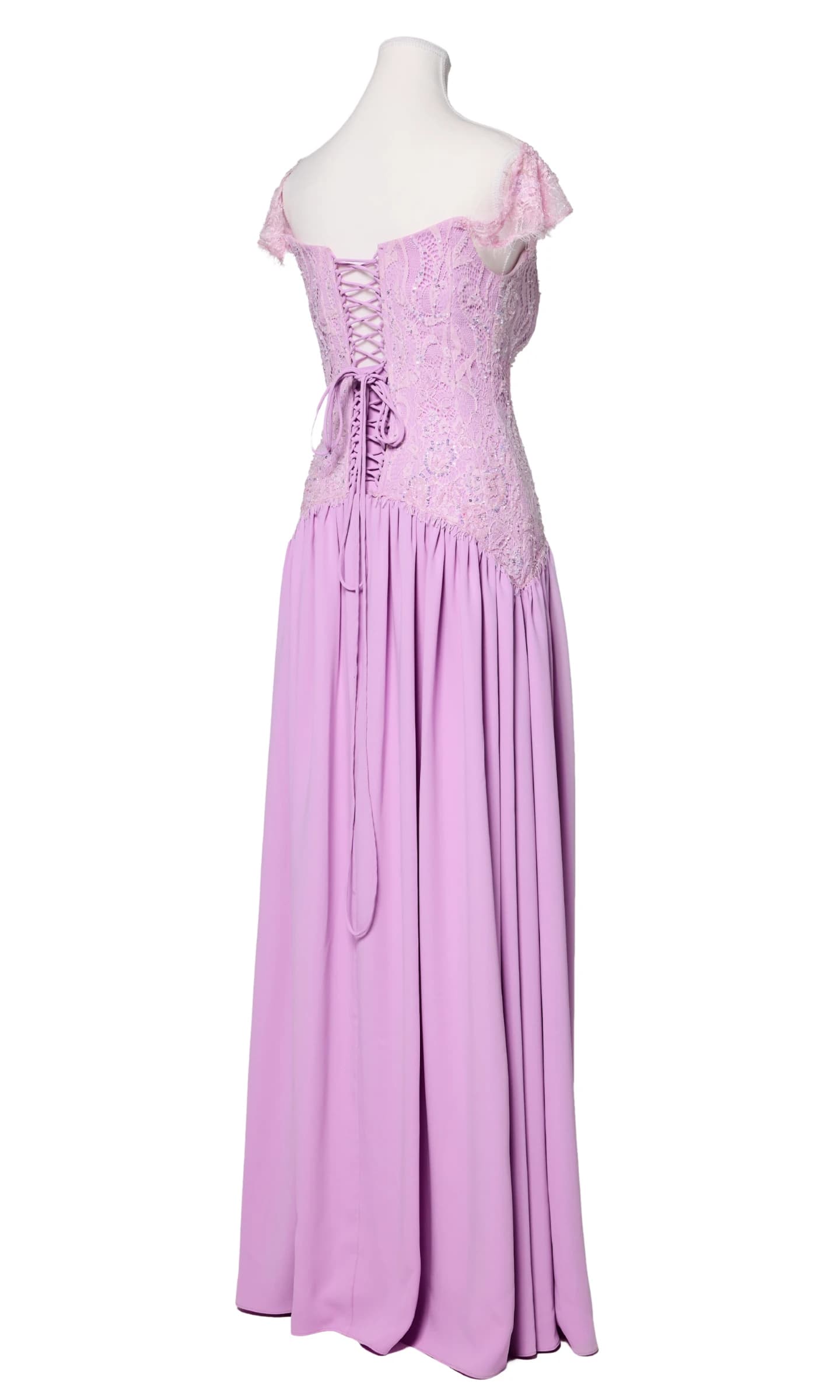 Lavender Embroidered Corset Gown image 4