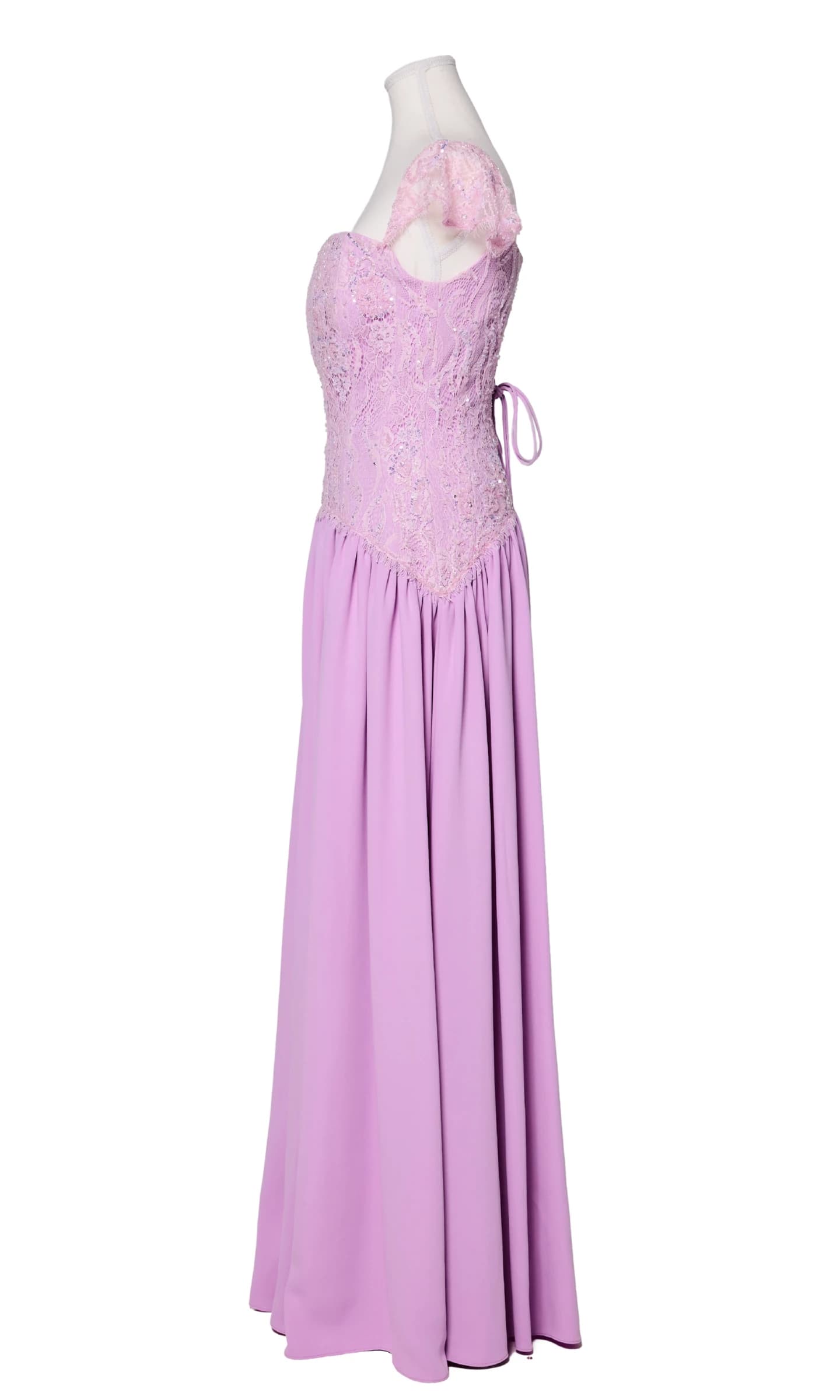 Lavender Embroidered Corset Gown image 3