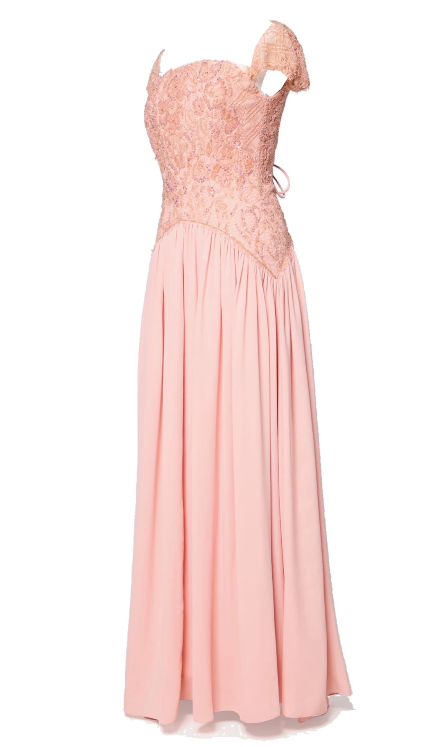 Blush Embroidered Corset Gown image 2